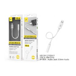 ONEPLUS ADAPTOR AUDIO BL NB1241 IP7/8/X MALE A AUDIO 3.5MM FEMALE 0.15M WHITE ONEPLUS ADAPTOR AUDIO BL NB1241 IP7/8/X MALE A AUDIO 3.5MM FEMALE 0.15M WHITE
